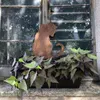 Gatto decorazione giardino metallo ruggine per vaso di Anteprima dell’immagine prodotto 3