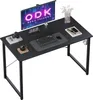 ODK Kleiner Schreibtisch Schwarz 100x48x74cm Computertisch Produktbild-Vorschau 1