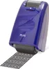 A blue privacy stamp printing a pattern of text and binary code. Náhľad obrázku produktu
