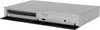 A silver Panasonic DP-UB424 UHD Blu-ray player is shown from a slight angle with its front panel open. Anteprima dell’immagine prodotto