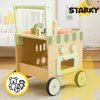 Chariot de marche en bois, table d'apprentissage, cuisine, Voir les images du produit 11