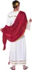 A person wearing a Roman-style costume, viewed from the back. Produktbild-Vorschau