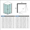 B.90x80cm H.195cm  Falttür eckdusche Duschkabinen  6mm NANO Produktbild-Vorschau 4