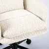 home24 Bürostuhl - Strukturstoff / Eisen - Creme / Schwarz Produktbild-Vorschau 7