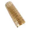 A gold-colored umbrella stand with a decorative cutout pattern, shown against a white background. Náhled obrázku produktu