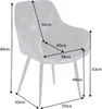 riess-ambiente Design Stuhl MILANO grau Samt mit Armlehne Produktbild-Vorschau 13