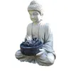 HEISSNER Teichfigur Buddha Grau 37x31x50 cm Produktbild-Vorschau 1