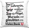 Trendation - Abschiedsgeschenk Lehrerin Deko-Kissen mit Produktbild-Vorschau 1