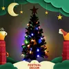 A decorated Christmas tree with colorful lights and ornaments, set against a dark background with festive elements like a moon and stars. Produktbild-Vorschau