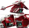 Collage of a red and white LEGO Star Wars Gunship, showing different angles and features. Produktbild-Vorschau