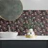 Blumenmuster Mit Vögeln – Selbstklebende Fliesen – Produktbild-Vorschau 3