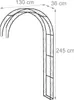 Gartenbogen aus schwarzem Metall - Halbpergola Produktbild-Vorschau 3