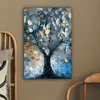 MuchoWow® - Leinwandbilder - Baum - Blau - Gold - Abstrakt, Produktbild-Vorschau 5