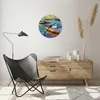 Wanduhr - Rund - Glasuhr - Łódź Hafen Bunt - 40x40cm - Produktbild-Vorschau 6