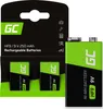 Zelené články dobíjecí HF9 baterie 250mAh, 9V, 2-balení Náhled obrázku produktu 1