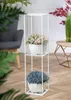 Howhomely Sgabello per fiori in metallo bianco 100 cm - Anteprima dell’immagine prodotto 2