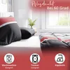 Baumwolle Bettwäsche Set 135x200 cm 80x80 cm Grau Rot Produktbild-Vorschau 4
