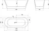 Mexen Flavia freistehende Badewanne 170 x 75 cm, weiß, Produktbild-Vorschau 6