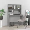 vidaXL Psací stůl s policí Grey Sonoma 102x45x148 cm Náhled obrázku produktu 2