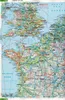 A map of Europe, focusing on the UK and France, showing roads, cities, and bodies of water. Náhled obrázku produktu