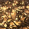 A close-up view of a string of warm white LED lights. Produktbild-Vorschau