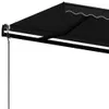 A black retractable awning is shown against a white background. Produktbild-Vorschau