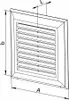 WPFEL Griglia di ventilazione 180x180 bianca ABS Anteprima dell’immagine prodotto 2