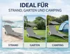 Strandliege mit Rädern Sonnendach klappbar Grau Gartenliege Produktbild-Vorschau 2