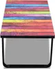 vidaXL Couchtisch mit Glasplatte Regenbogen-Aufdruck Produktbild-Vorschau 3