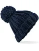 Oversized Hand-Knitted Beanie - Farba: French Navy - Náhľad obrázku produktu 2