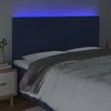 LED Kopfteil Blau 200x5x118/128 cm Stoff Produktbild-Vorschau 3