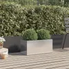 vidaXL Fioriera argento 62x30x29 cm in acciaio inox Anteprima dell’immagine prodotto 3