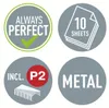 Leitz WOW, 10 Blätter, Schwarz, P2, Metall, Kunststoff, 3,5 Produktbild-Vorschau 8