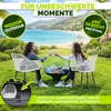 tillvex® Gartenstuhl 2er Set Wetterfest mit Armlehne Weiß | Produktbild-Vorschau 7