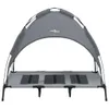 A gray dog bed with a canopy, shown from the front on a white background. Anteprima dell’immagine prodotto
