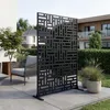 Trennwand ‘Bernalda’ 180 x 120 cm Stahl Schwarz Produktbild-Vorschau 1