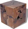 vidaXL Hocker 2 Stk. Braun 40x40x45 cm Massivholz Teak Produktbild-Vorschau 6