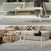 Collage showing two different table leg heights and styles in a living room setting. Náhľad obrázku produktu