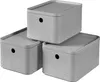 3-er Set BETON Box S mit Deckel hellgrau Produktbild-Vorschau 1