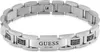 A silver-colored bracelet with black accents, featuring the Guess logo. Náhled obrázku produktu