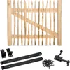 Classic Staketenzaun-Tor Set (schwarz) aus Edelkastanie, Produktbild-Vorschau 1