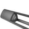 A close-up, angled view of a modern outdoor lamp post, made of aluminum, against a white background. Podgląd zdjęcia produktu