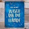 Metallschild XL mit Spruch: Wasch dir die Hände. Schild Produktbild-Vorschau 7