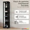 K-Möbel Vitrine en verre debout en noir (176x37x33 cm) avec Voir les images du produit 2