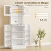 A white storage cabinet with multiple shelves and doors, shown in an interior setting. Produktbild-Vorschau