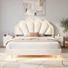 ProximaX Doppelbett 140x200 cm mit Muschelkopfteil, Samt Produktbild-Vorschau 3