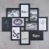 A collage of multiple framed photos arranged in a grid-like pattern on a textured gray background. Produktbild-Vorschau