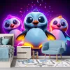 Vlies fototapete Neon-Pinguine 200x140 cm Feeby Bunt inkl. Produktbild-Vorschau 2