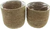 2x Pflanzkorb Terra Seegras braun/rot – Blumentopf, Produktbild-Vorschau 1