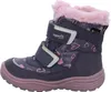 A single purple boot with pink hearts and pink fur trim. Produktbild-Vorschau